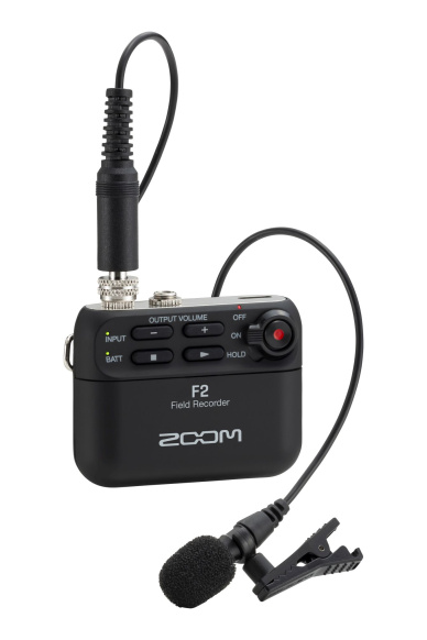 Zoom F2 Field Recorder + Microfono Lavalier