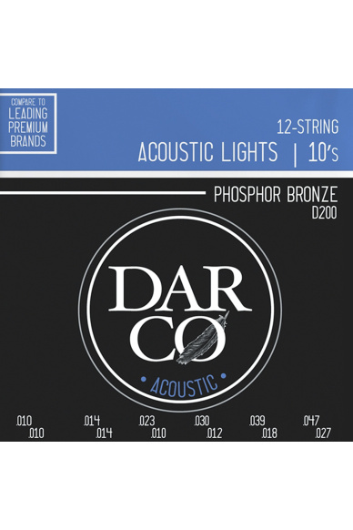 Martin D200 Darco Acoustic Light 12 Strings Phosphor Bronze 10/47