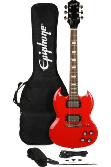 Epiphone Power Players SG Pack " Rock Monsters " Lava Red 3/4