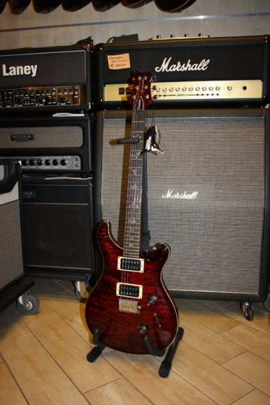 PRS Paul Reed Smith Custom 24 Wide Thin Quilted Birds Switch Blade 5 Posizioni Fire Red Burst