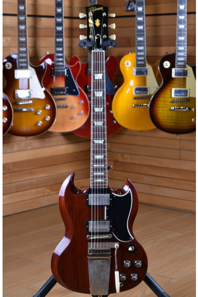 Gibson Custom Shop Murphy Lab 1964 SG Standard Reissue with Maestro Vibrola Ultra Light Aged Cherry Red ( S.N. 203364 )