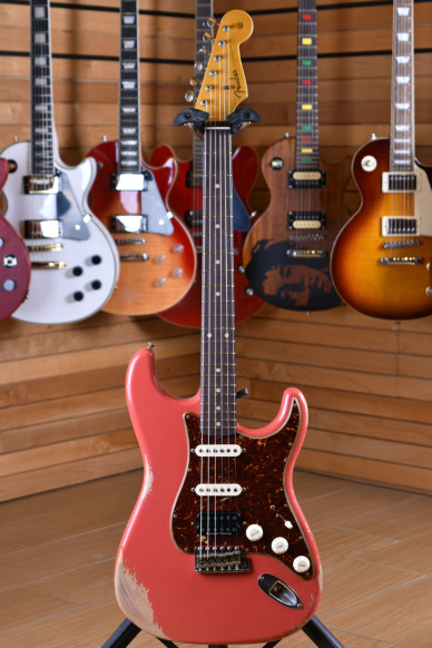 Fender Custom Shop Stratocaster '60 Heavy Relic HSS Rosewood Fingerboard Fiesta Red