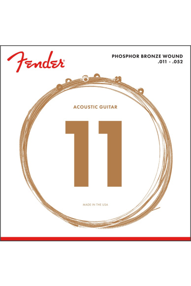 Fender Phosphor Bronze Acoustic Guitar Strings 11/52