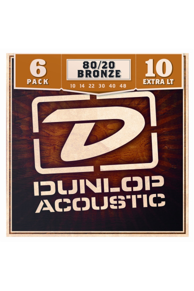 DAB1048 Acoustic 80/20 Bronze, Extra Light Set/6