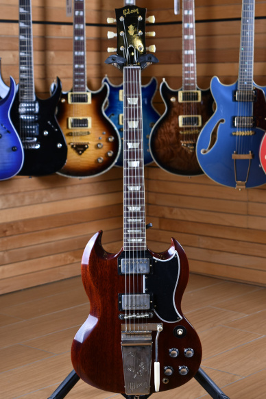 Gibson Custom Shop Murphy Lab 1964 SG Standard Reissue with Maestro Vibrola Ultra Light Aged Cherry Red ( S.N. 203804 )