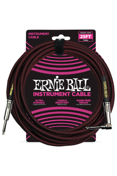 Ernie Ball 6062 Braided Neon Jack cable 7,62m
