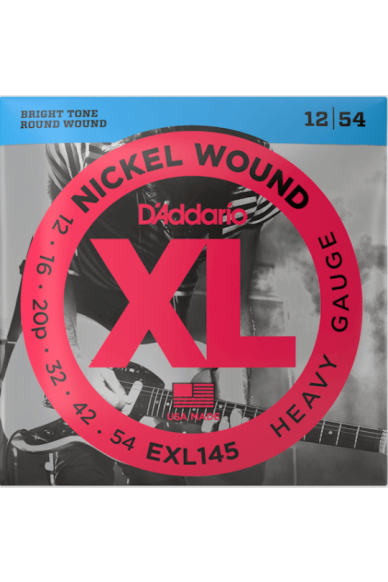 D'Addario EXL145 Nickel Wound 12-54 Heavy Plain 3rd Set