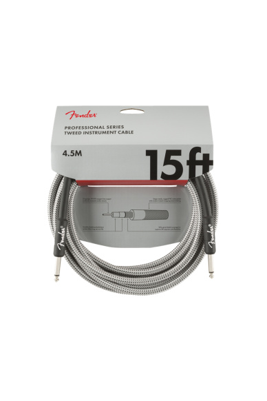 Fender Professional Series Instrument Cable 4,5m White Tweed