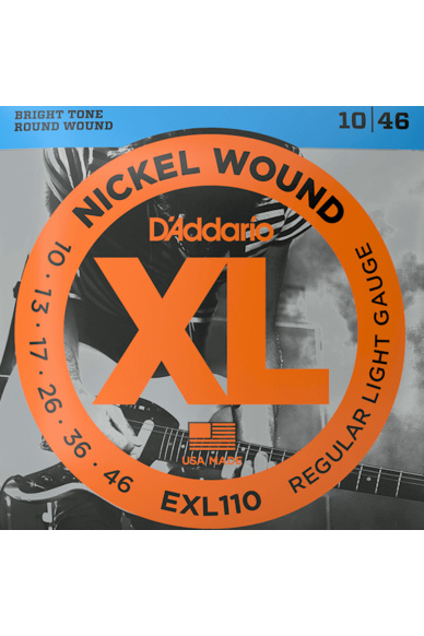 D'addario EXL110 Nickel Wound 10-46 Regular Light Set