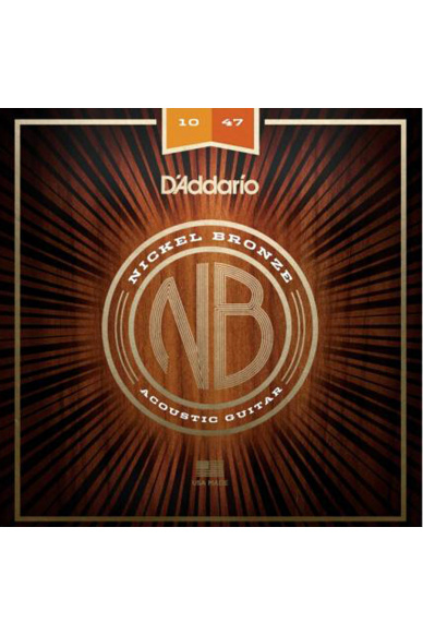 D'Addario NB1047 Nickel Bronze 10-47 Extra Light Acoustic Guitar Strings