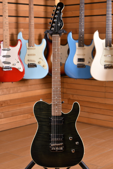 G&L Tribute ASAT Deluxe Carved Top Trans Black
