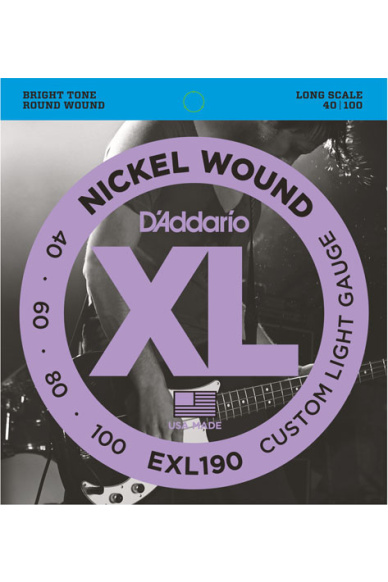 D'Addario EXL190 40-100 Custom Light Long Scale Bass Strings