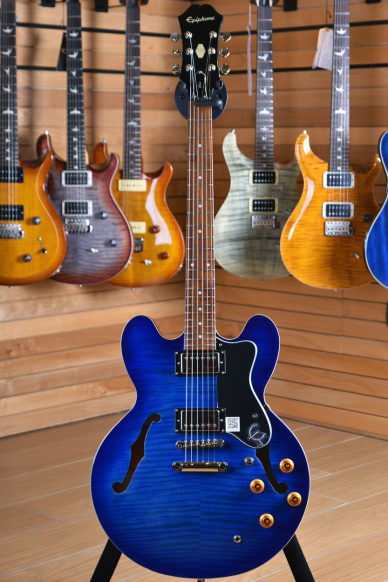 Epiphone Dot Deluxe Flame Maple Top Blueburst