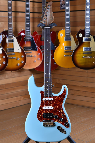 Suhr Classic S Limited Edition Roasted Flame Maple Neck Rosewood Fingerboard HSS Daphne Blue