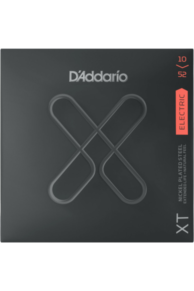 D'Addario XTE1052 XT Nickel 10-52 Light Top/Heavy Bottom Coated Electric Guitar Strings
