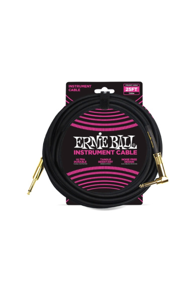 Ernie Ball 6058 Braided Jack cable 7,62m Black