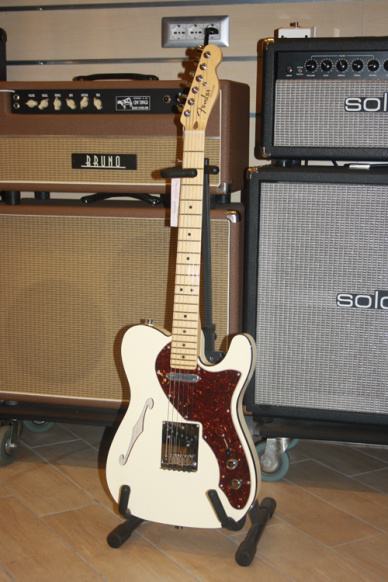 Fender American Deluxe Telecaster Thinline Maple Neck Olimpic White