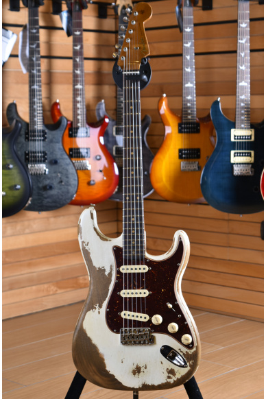 Fender Custom Shop S19 Stratocaster '62 Limited Edition Rosewood Fingerboard Super Heavy Relic Aged Olympic White