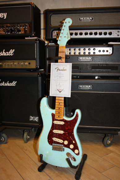 Fender Custom Shop Stratocaster '57 Heavy Relic Daphne Blue Paletta in Tinta