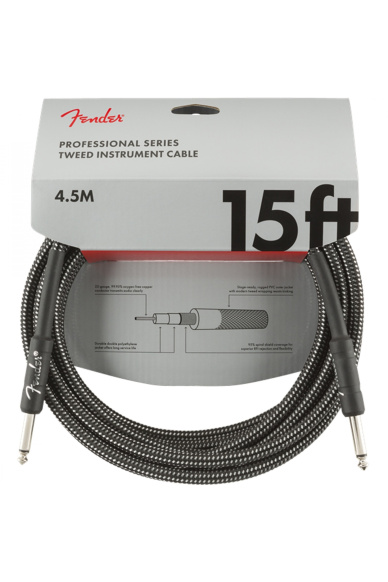 Fender Professional Series Instrument Cable 4,5m Gray Tweed