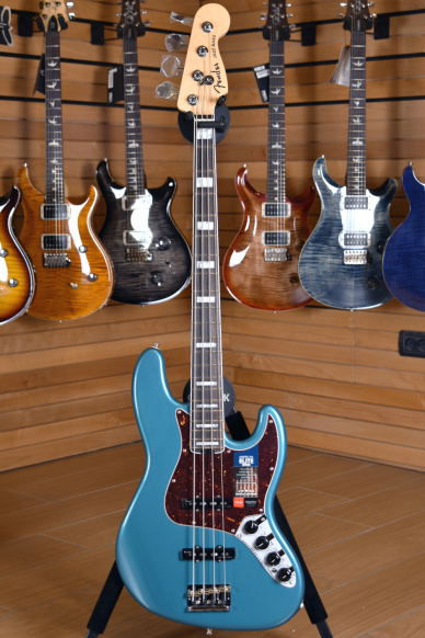 Fender American Elite Jazz Bass Ebony Fingerboard Ocean Turquoise