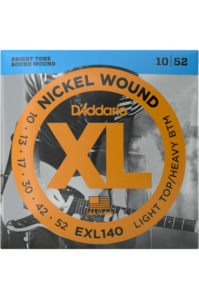 D'addario EXL140 Nickel Wound 10-52 Light Top/Heavy Bottom Electric Guitar Strings