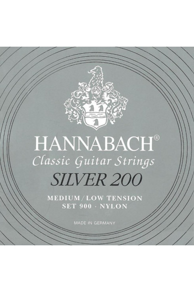 Hannabach Set 900 Medium/Low Tension Silver 200