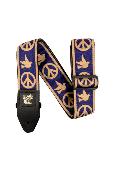 4699 Tracolla Navy Blue and Beige Peace Love Dove Jacquard Strap 2021