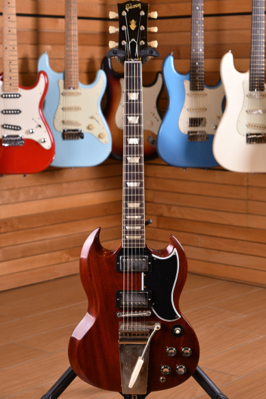 Gibson Custom Shop Murphy Lab 1964 SG Standard Reissue with Maestro Vibrola Ultra Light Aged Cherry Red ( S.N. 007942 )
