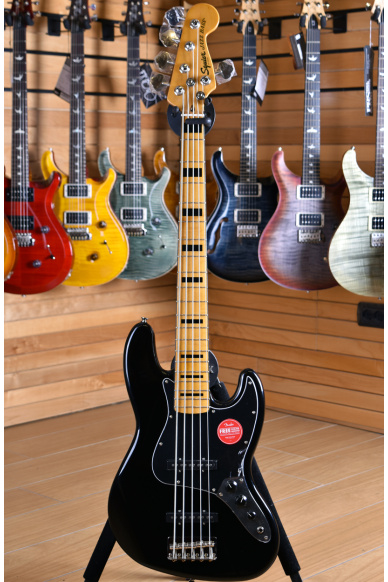 Squier (by Fender) Classic Vibe '70 Jazz Bass V Maple Neck Black
