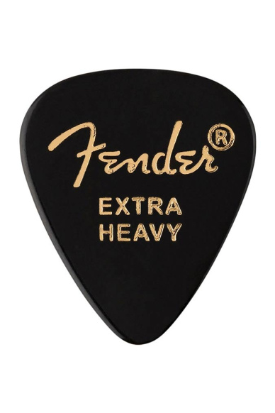 Fender Plettri 351 Black Extra Heavy Pack 12pz