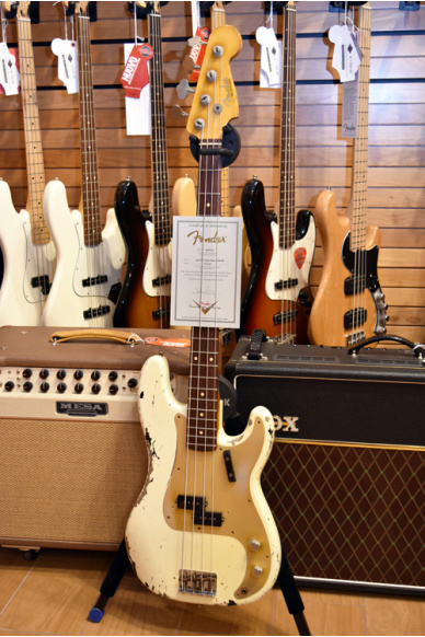 Fender Custom Shop '59 Precision Bass Heavy Relic Black/Olympic White Masterbuilt John Cruz