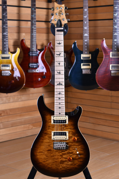 PRS Paul Reed Smith SE Custom 24 Quilted Limited Edition Vintage Maple Neck Black Gold Burst