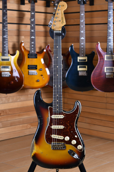 Fender Custom Shop '63 Stratocaster Heavy Relic Rosewood Fingerboard 3 Tone Sunburst Jason Smith