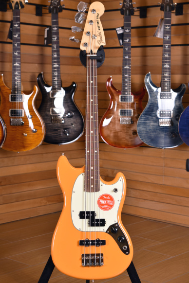 Fender Mexico Mustang Bass Pau Ferro Fingerboard Capri Orange