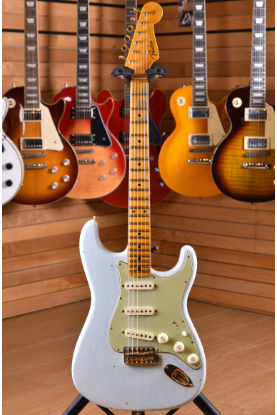 Fender Custom Shop Limited Edition '62 Bone Tone Stratocaster Journeyman Relic Maple Neck Super Faded/Aged Sonic Blue