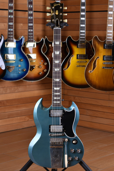 Gibson Custom Murphy Lab 1964 SG Standard Reissue w/ Maestro Vibrola Light Aged Pelham Blue