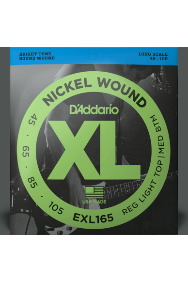 D'Addario EXL165 Nickel Wound 45-105 Custom Light / Long Scale Set