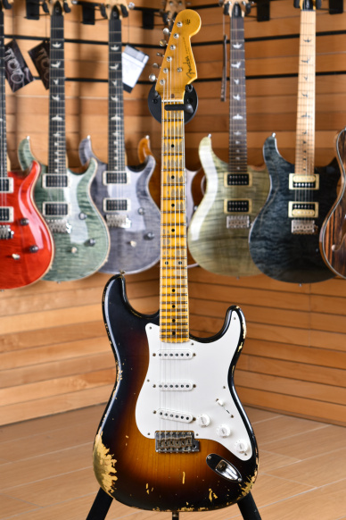 Fender Limited Edition W19 Custom Shop Vintage Custom '55 Stratocaster Heavy Relic Maple Neck Wide Fade 2 Color Sunburst
