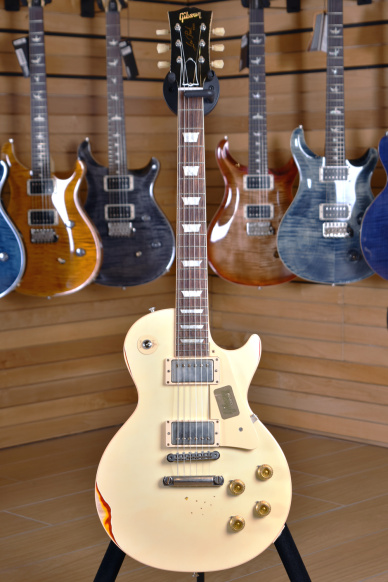 Gibson Custom Shop 2017 Les Paul Standard "Painted Over " White Over Sunburst