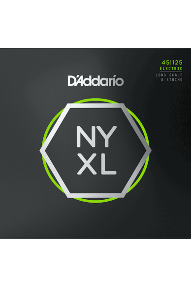 D'Addario NYXL45125 45-125 Light Top/Medium Bottom 5-String / Long Scale Set