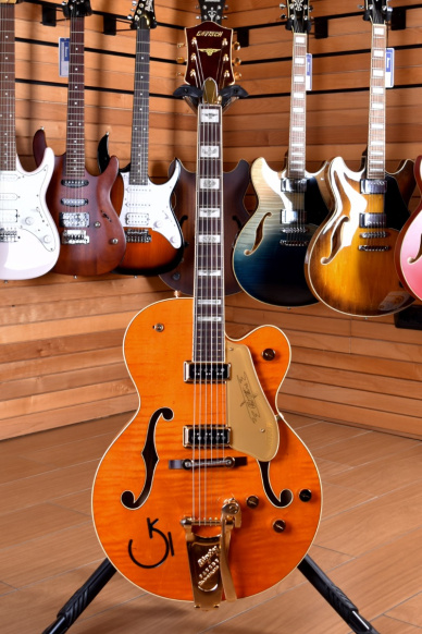 Gretsch G6120T-55 Vintage Select Edition '55 Chet Atkins Hollow Body Western Orange Stain Lacquer