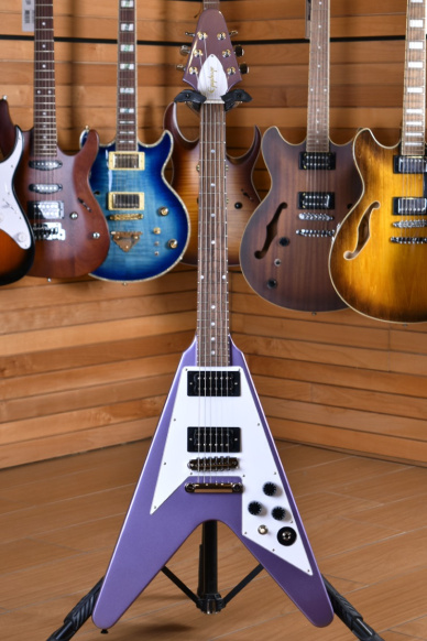 Epiphone Kirk Hammett 1979 Flying V, Purple Metallic