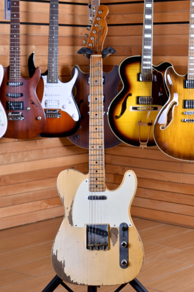 Fender Custom Shop '55 Telecaster Masterbuilt Dale Wilson Heavy Relic Aged White Blonde