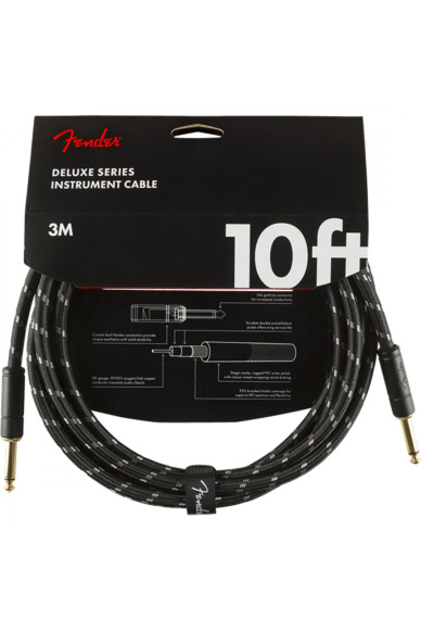 Fender Deluxe Series Instrument Cable 3m Black Tweed