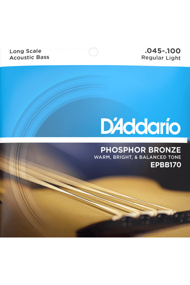 D'Addario EPBB170 Phosphor Bronze 45-100 Regular Light Long Scale Acoustic Bass Strings