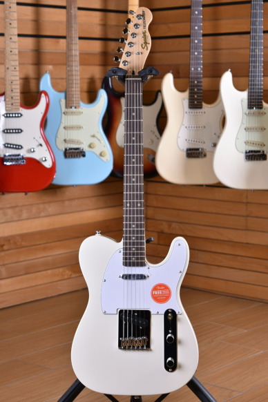 Squier (by Fender) Affinity Series Telecaster Laurel Fingerboard White Pickguard Olympic White