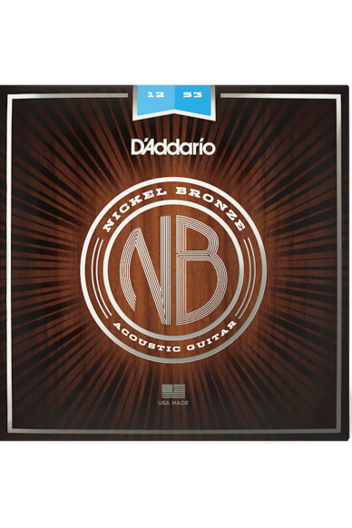 D'Addario NB1253 Nickel Bronze 12-53 Regular Light Acoustic Guitar Strings