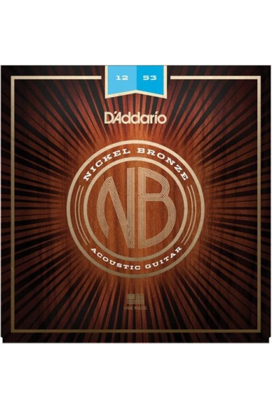 D'Addario NB1253 Nickel Bronze 12-53 Regular Light Acoustic Guitar Strings