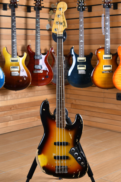Fender Custom Shop Jaco Pastorius Tribute Jazz Bass Fretless 3 Tone Sunburst